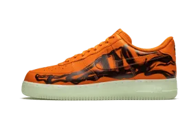 Athletic anti - microbial shoes Air Force 1 Low Orange Skeleton Halloween (2020)