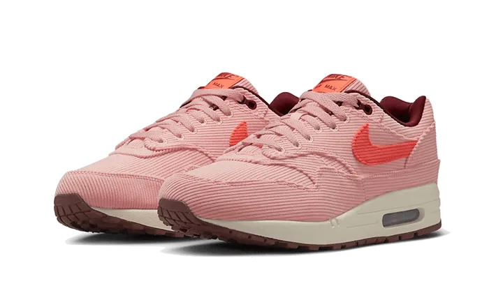 Air Max 1 PRM Corduroy Coral Stardust Traction morning running shoes