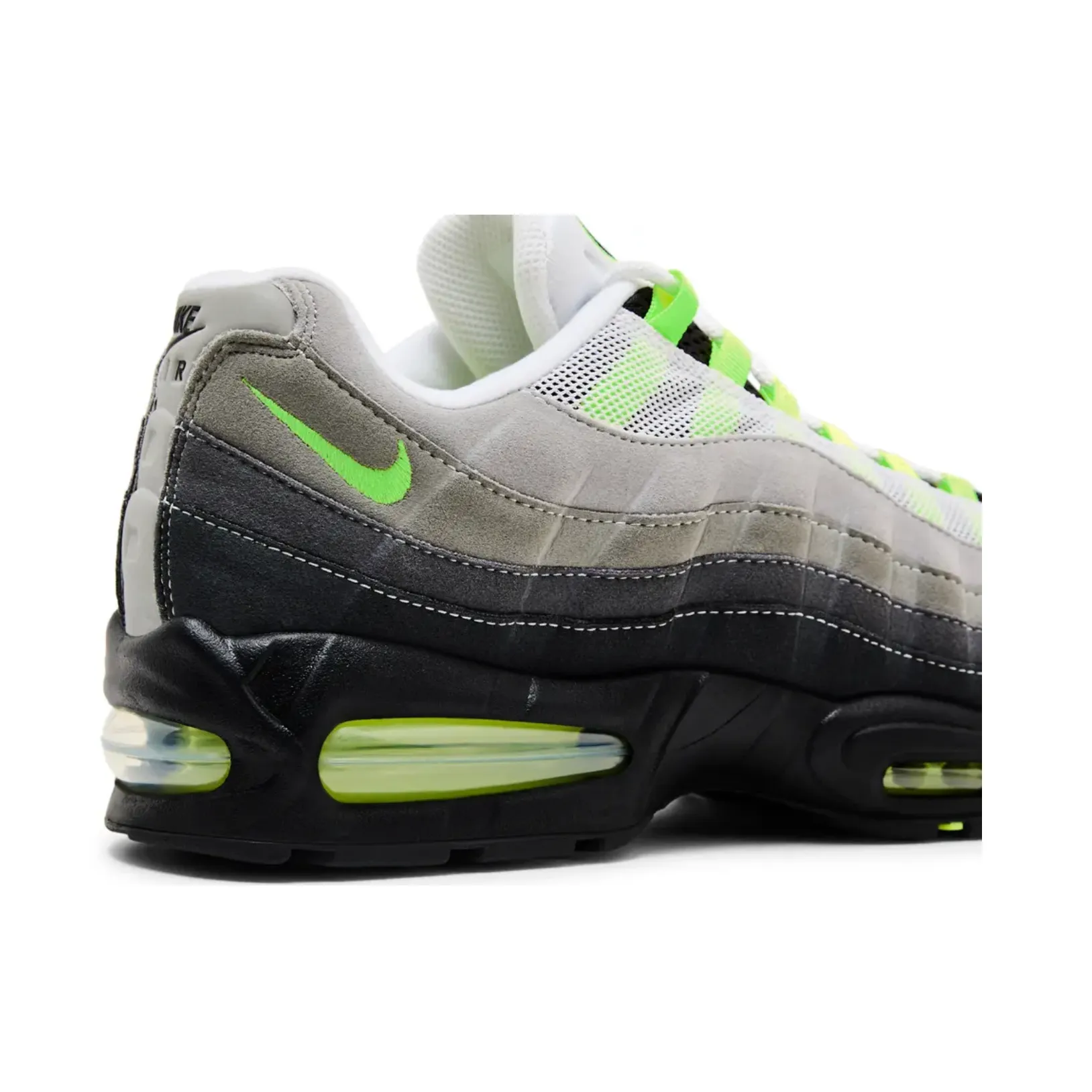 Nike Air Max 95 OG Big Bubble Neon (2025) running in a zip line area shoes men's running shoe alternative