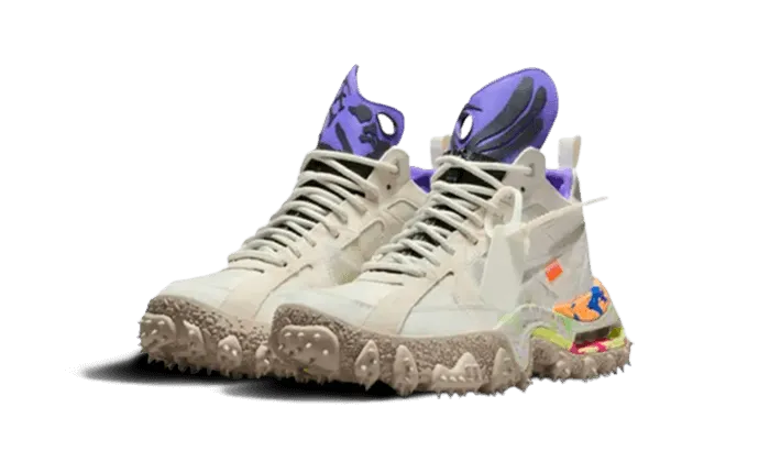 Air Terra Forma Off-White Summit White Psychic Purple Golf pom - pom - decorated running shoes