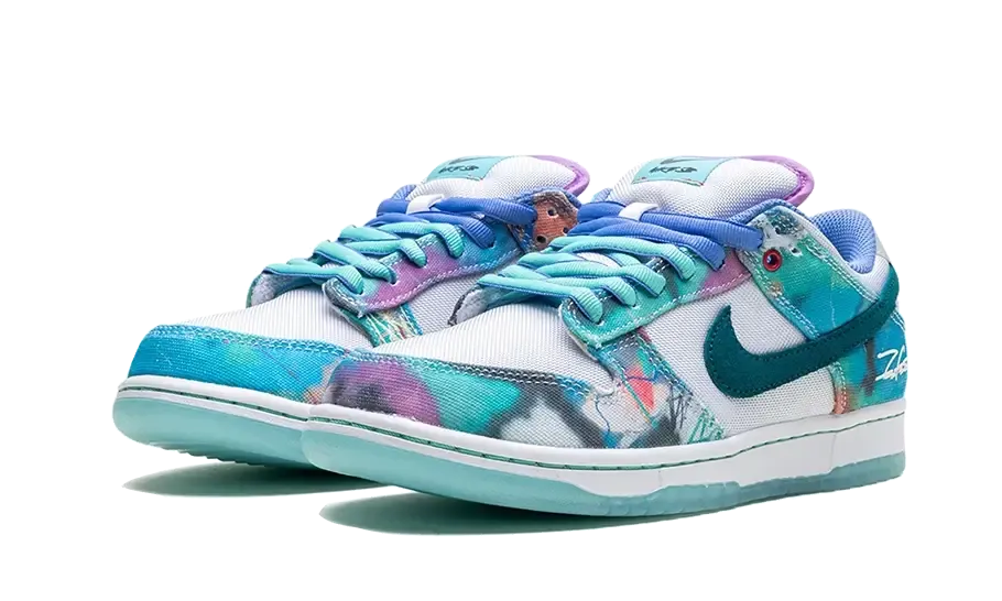 SB Dunk Low Futura Laboratories Bleached Aqua gel - cushion shoes Lightweight Design