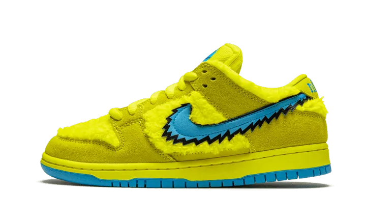 cruelty - free SB Dunk Low Grateful Dead Bears Yellow