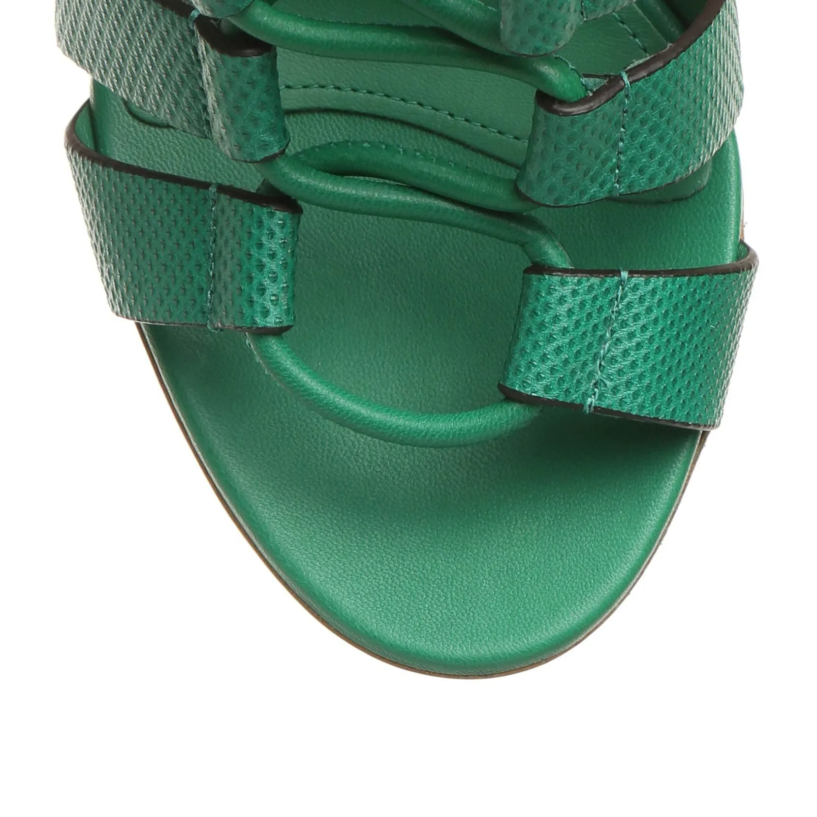 Sculptural heel sandals