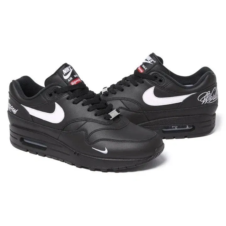 Nike Air Max 1 '87 SP Supreme Black White sprint running shoes