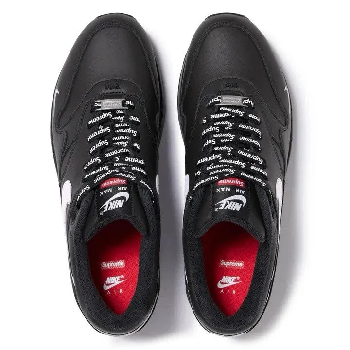 Nike Air Max 1 '87 SP Supreme Black White Smooth Step easy - to - carry