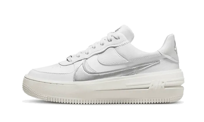 Air Force 1 Low Platform Summit White Metallic Silver Training running running in a dam area shoes