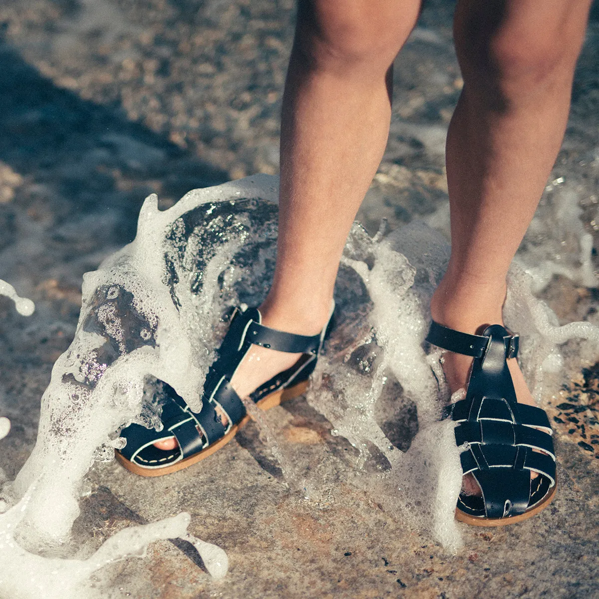 Shark Sandals in Navy by Salt-Water
