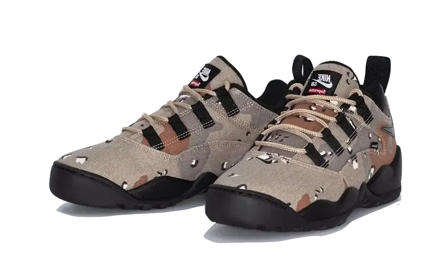 SB Darwin Low Supreme Desert Camo running in a historical site shoes medallion - decorated running wear