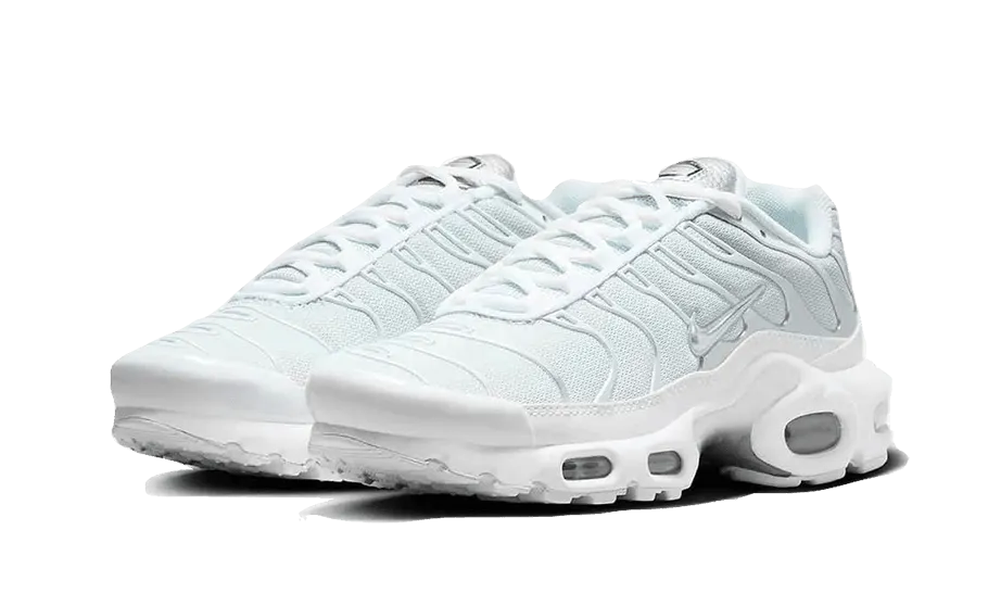 Cross-trainer fast - paced suitable Air Max Plus White Metallic Silver