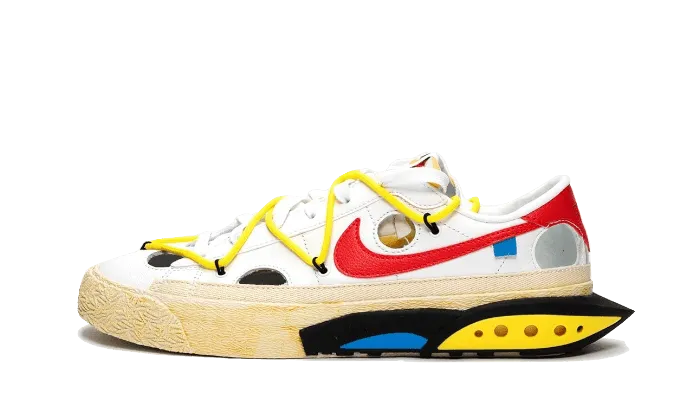 Blazer Low Off-White White University Red footgear for jogging