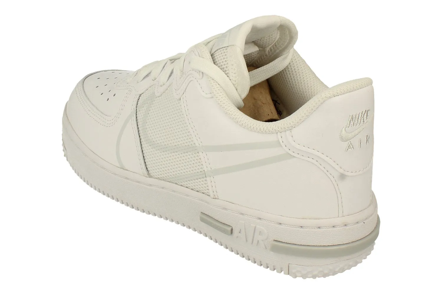 Nike Air Force 1 React Su GS Trainers Ct5117 101 traction - control - technology shoes Technology-rich