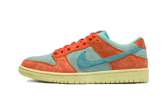 SB Dunk Low Orange Emerald Rise medial support road shoes