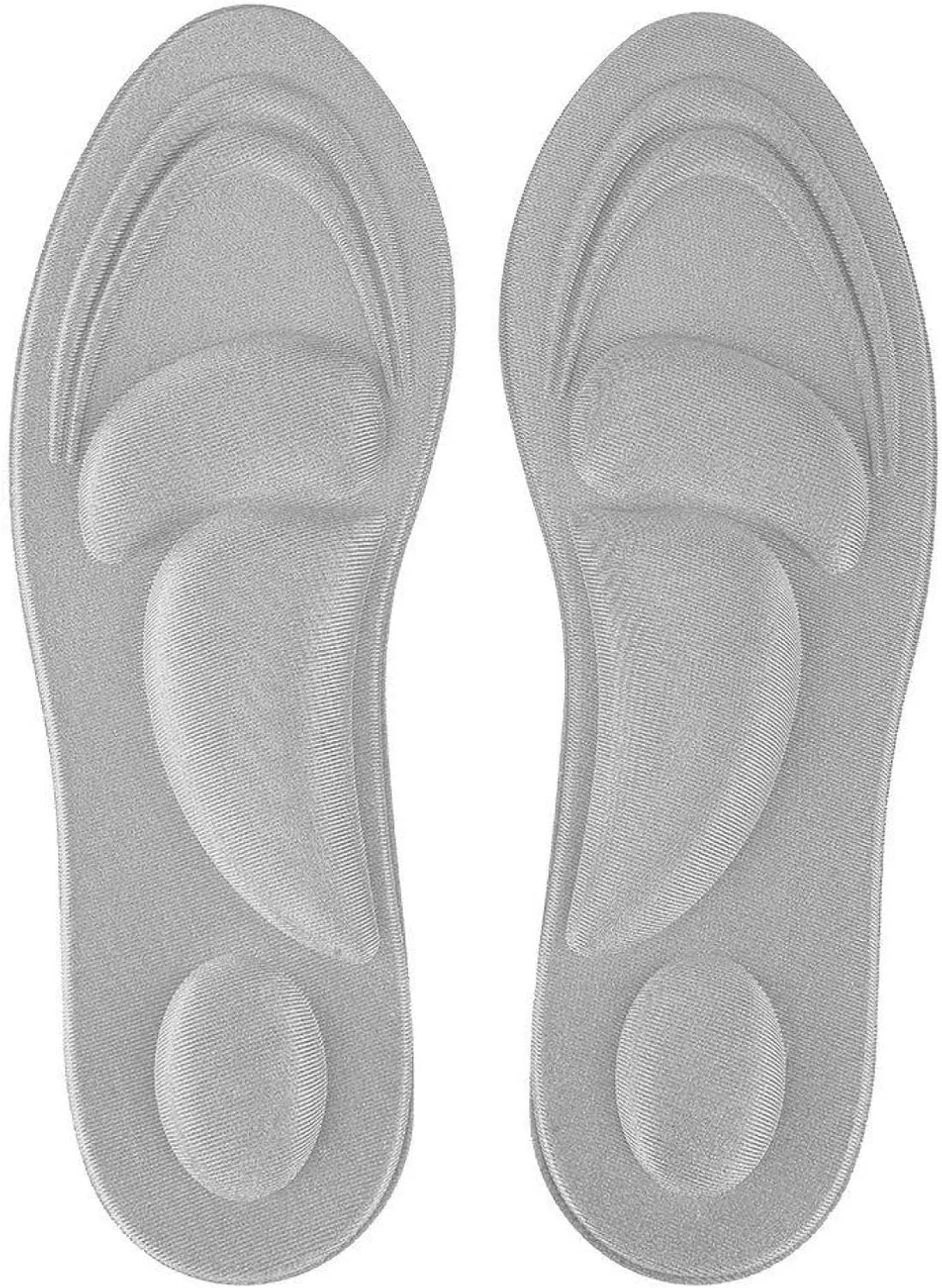 Shoe Insoles for Men and Women Shoe Inserts for Sports Shoes,Trainers,Sneakers,Work Boots and Walking Shoes,Comfort,Cushioning(Silver for MenSliver) Sports Shoes