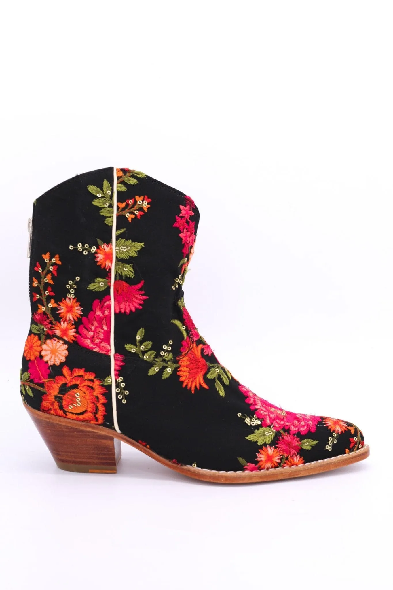 SHORT WESTERN BOOTS EMBROIDERED LEILA