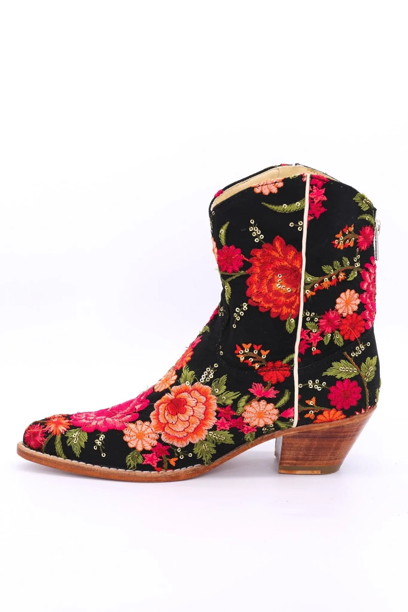 SHORT WESTERN BOOTS EMBROIDERED LEILA