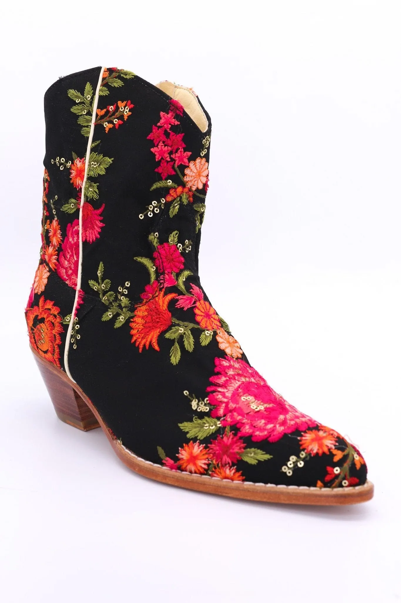 SHORT WESTERN BOOTS EMBROIDERED LEILA