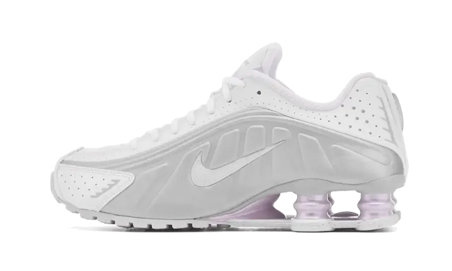 Shox R4 Silver Purple running in famous tracks shoes Balance - improving