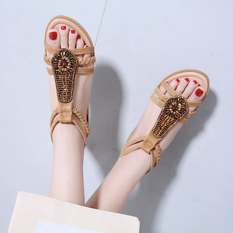 SIKETU | Fashion Gladiator Sandals With Beads