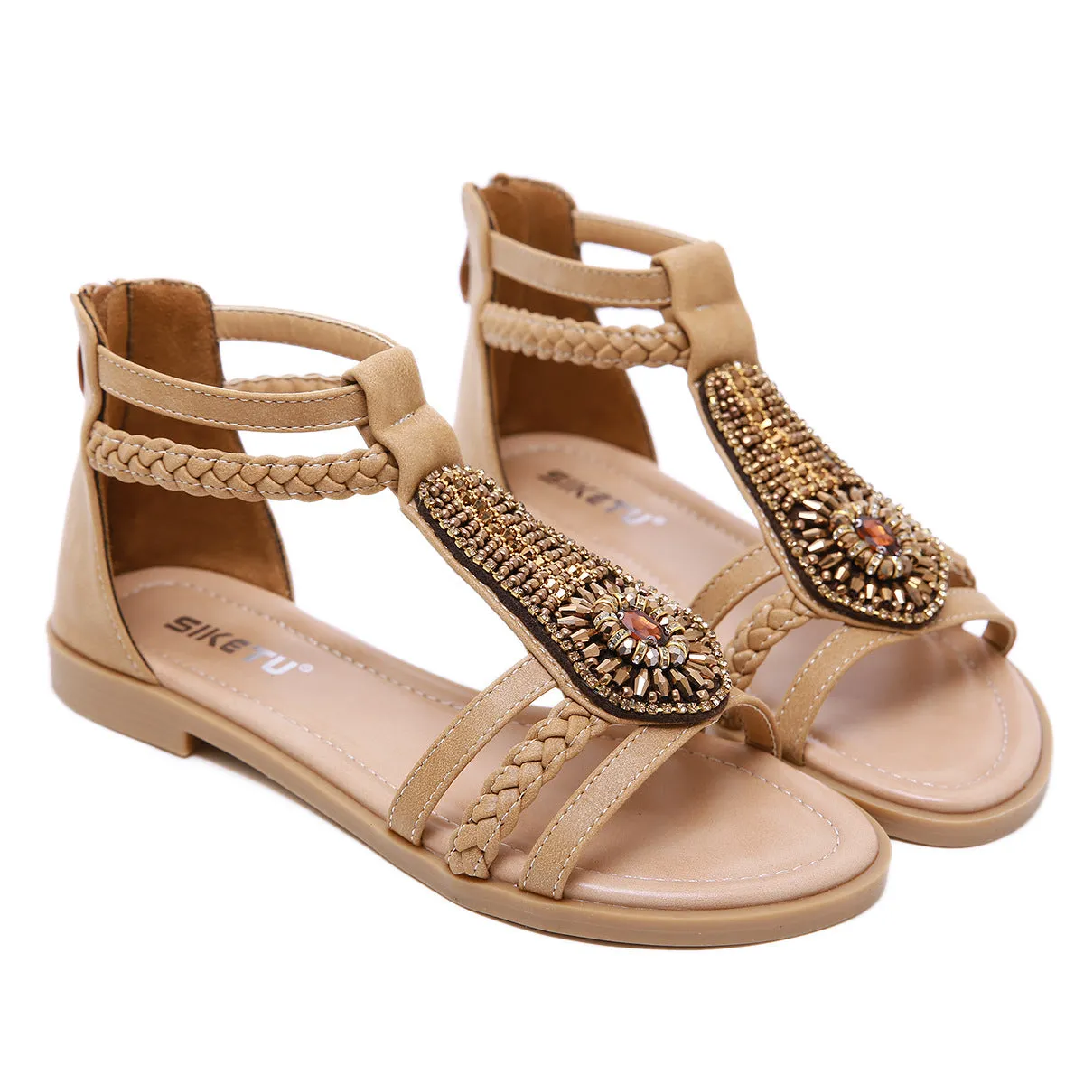 SIKETU | Fashion Gladiator Sandals With Beads