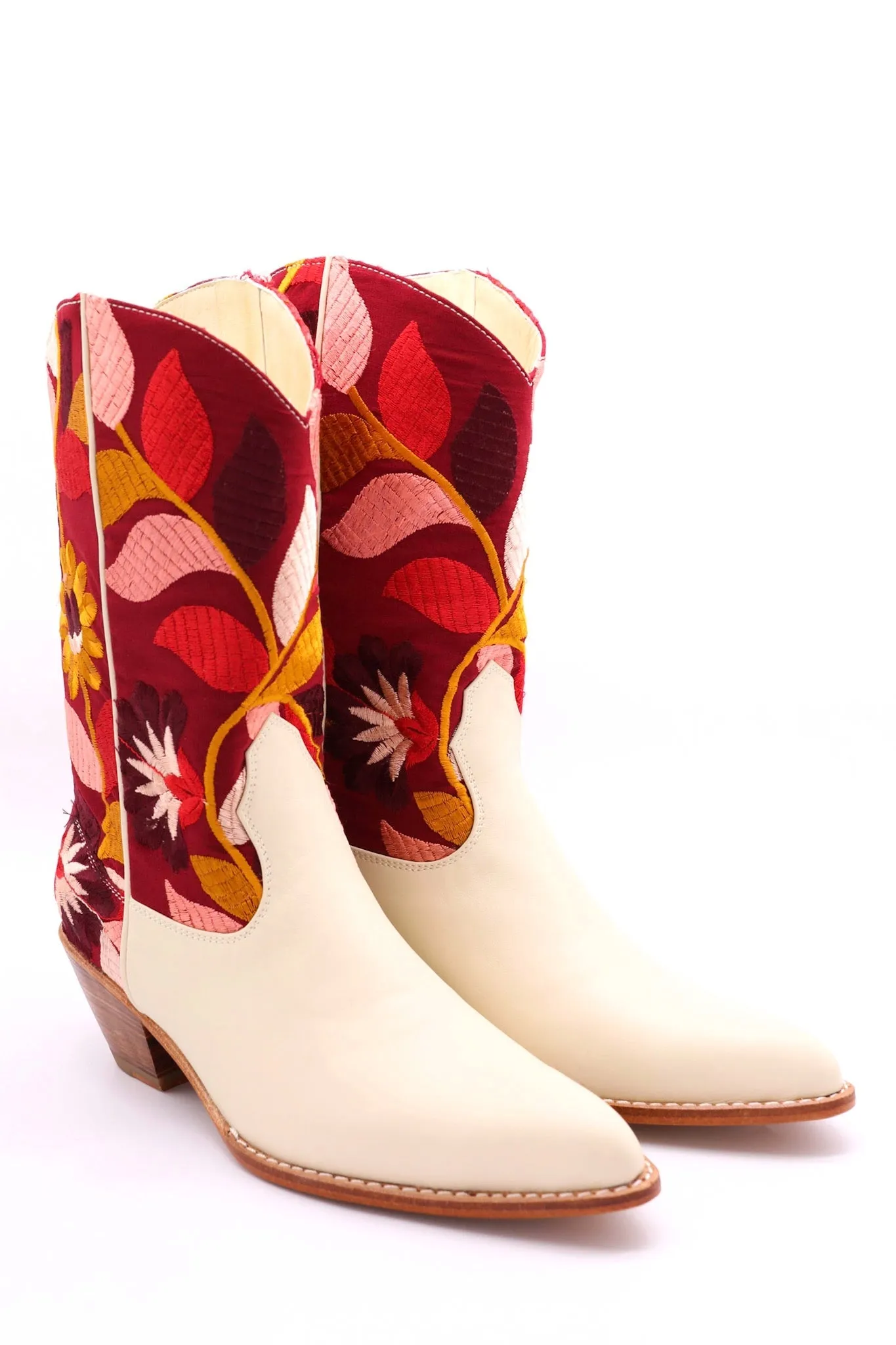 SILK EMBROIDERED WESTERN BOOTS X ANTHROPOLOGIE