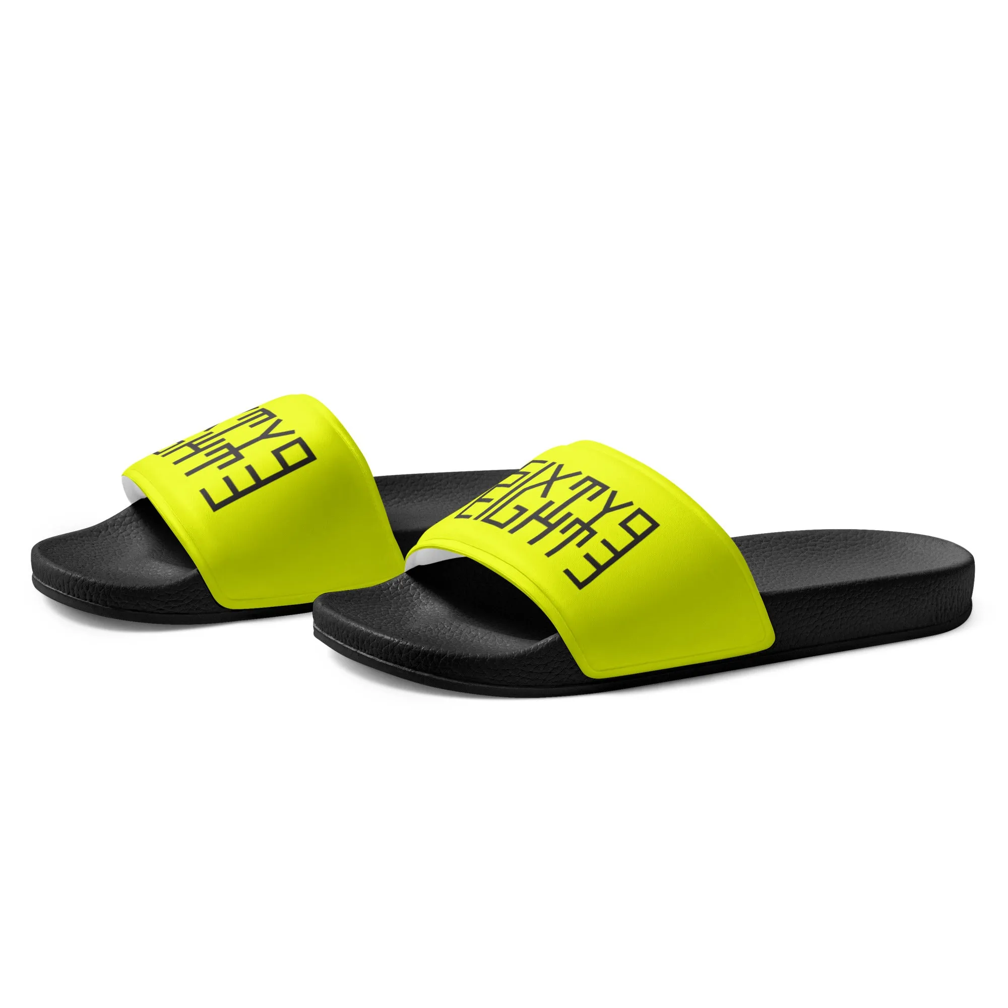 Sixty Eight 93 Logo Black & Lemonade Women's Slides