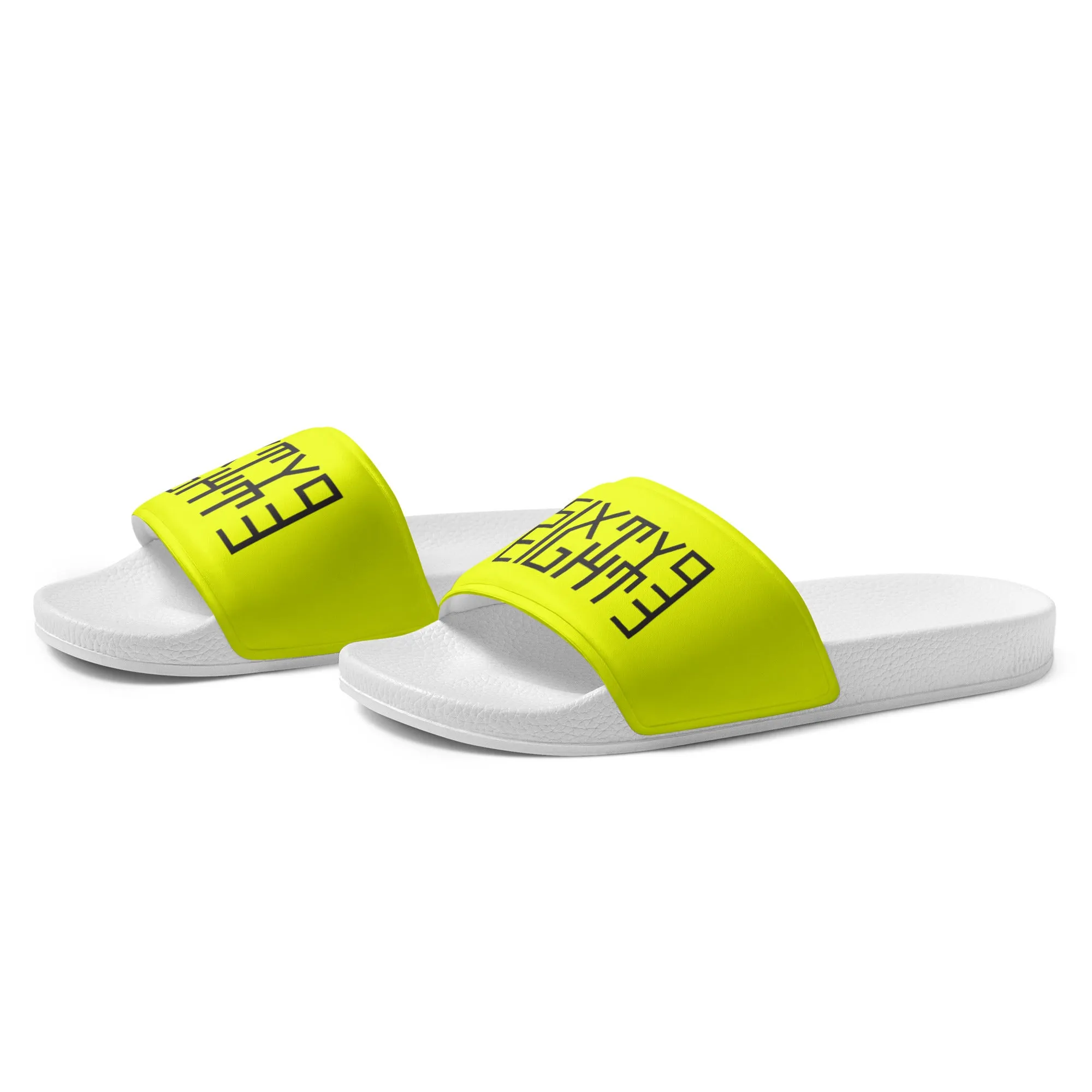 Sixty Eight 93 Logo Black & Lemonade Women's Slides