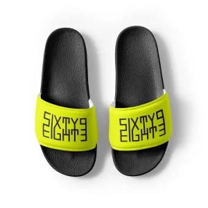 Sixty Eight 93 Logo Black & Lemonade Women's Slides