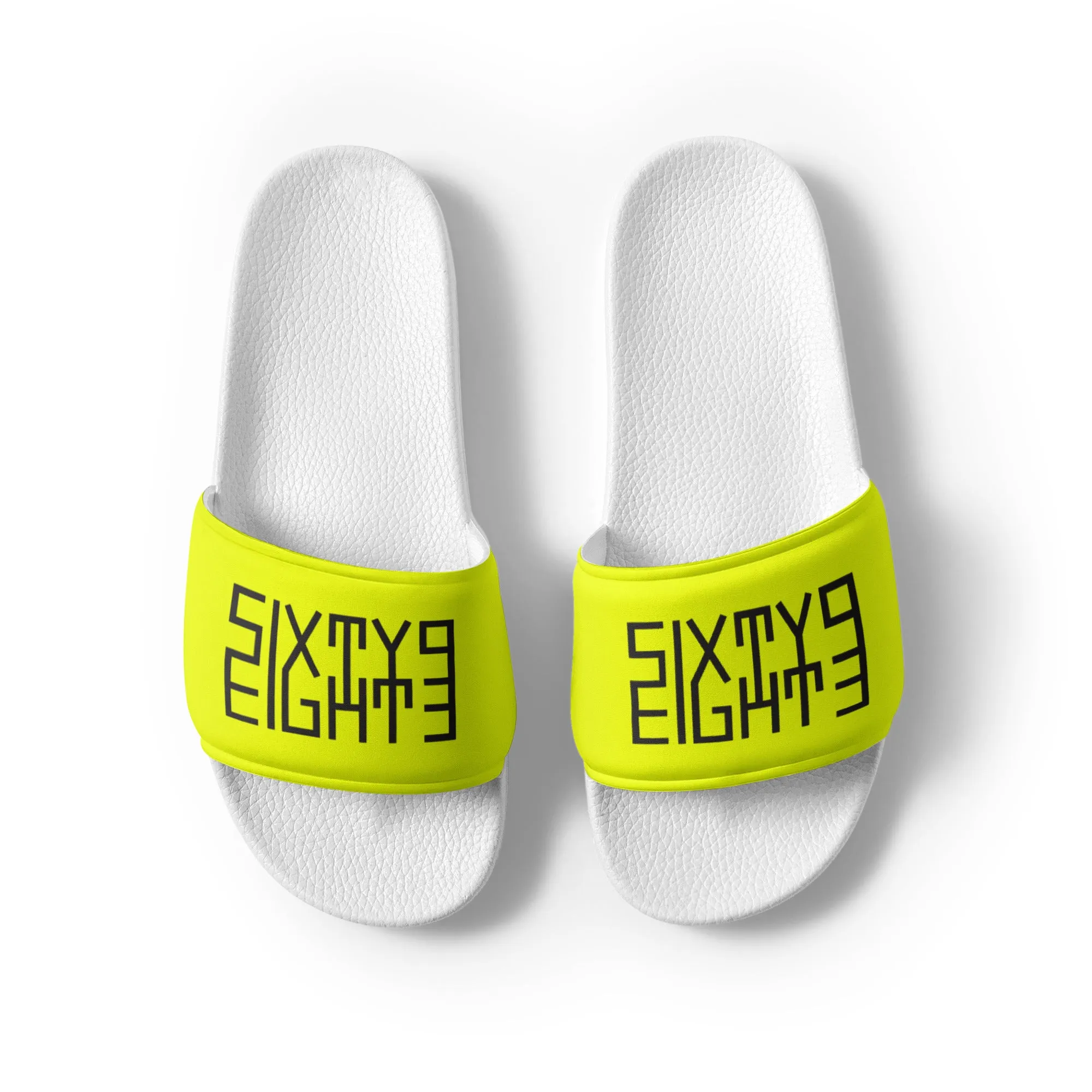 Sixty Eight 93 Logo Black & Lemonade Women's Slides