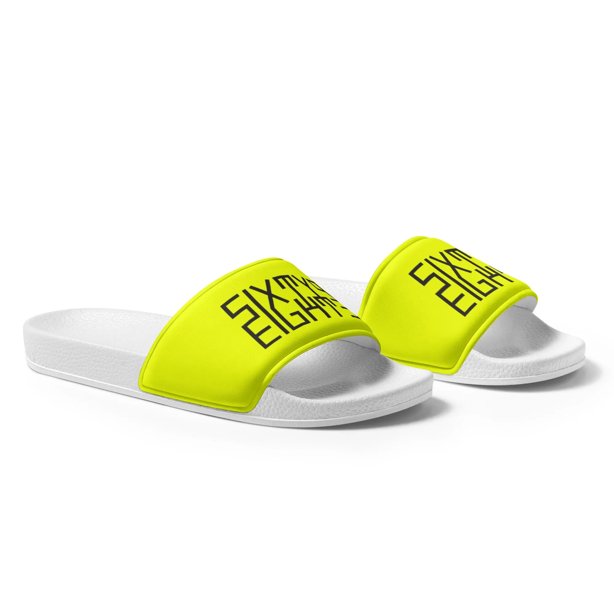Sixty Eight 93 Logo Black & Lemonade Women's Slides