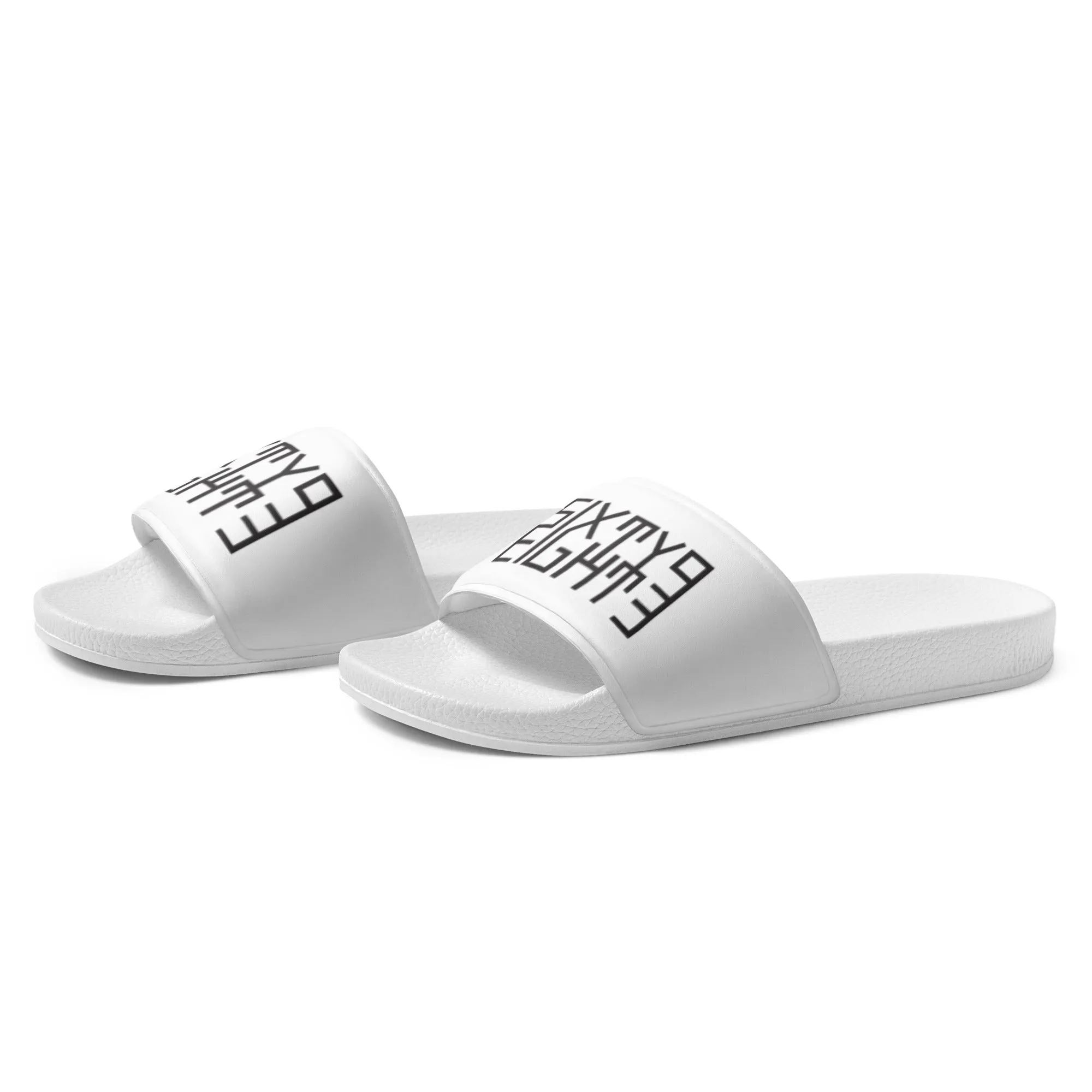 Sixty Eight 93 Logo Black & White Men's Slides
