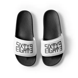 Sixty Eight 93 Logo Black & White Men's Slides