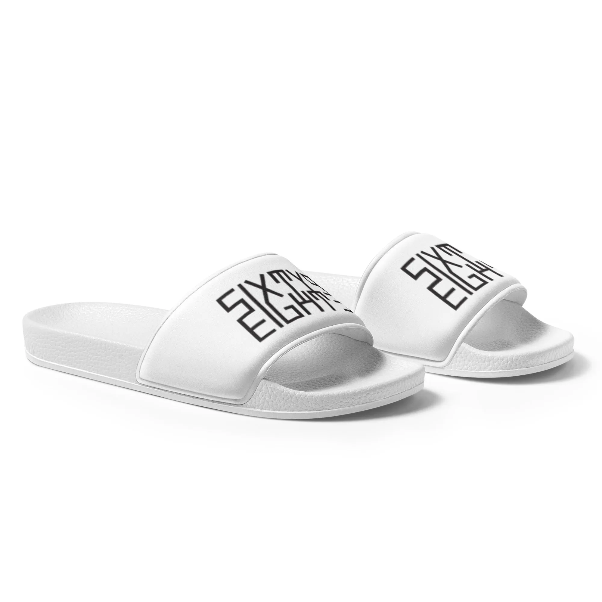 Sixty Eight 93 Logo Black & White Men's Slides