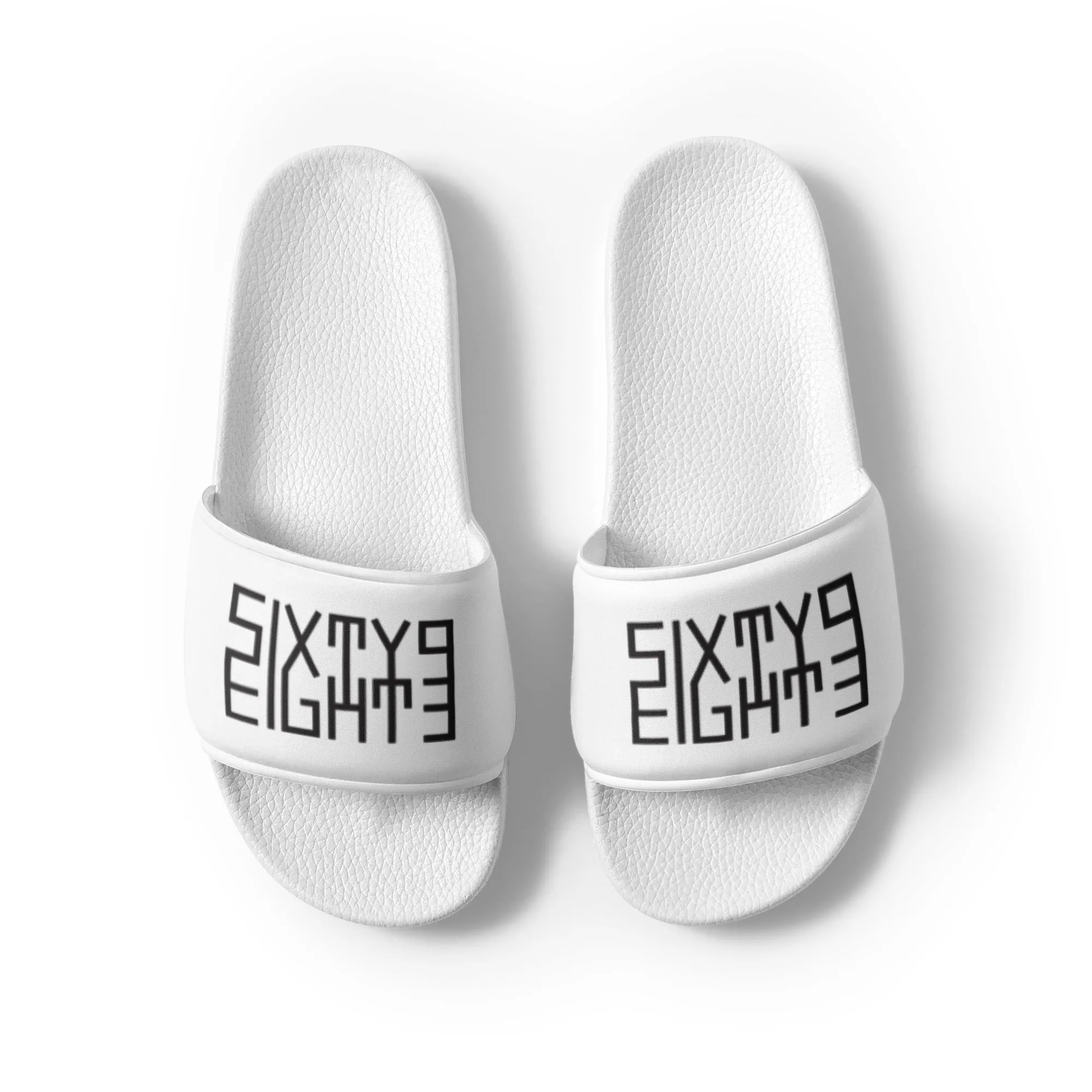 Sixty Eight 93 Logo Black & White Men's Slides