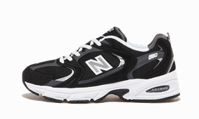 New Balance 530 Classic Black Grey Daily Travel Wide Footbed