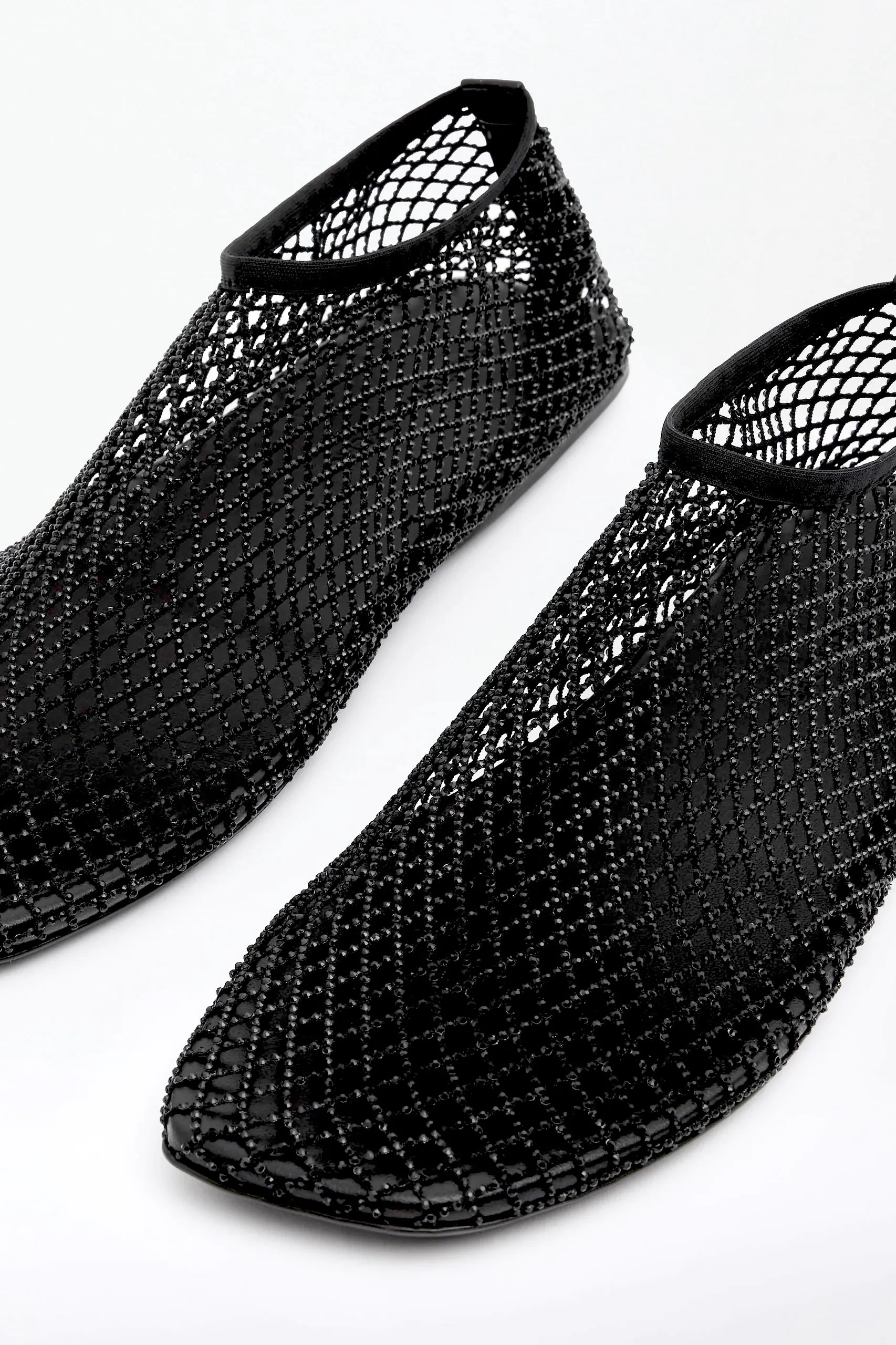Slipper Minette Crystal in Schwarz
