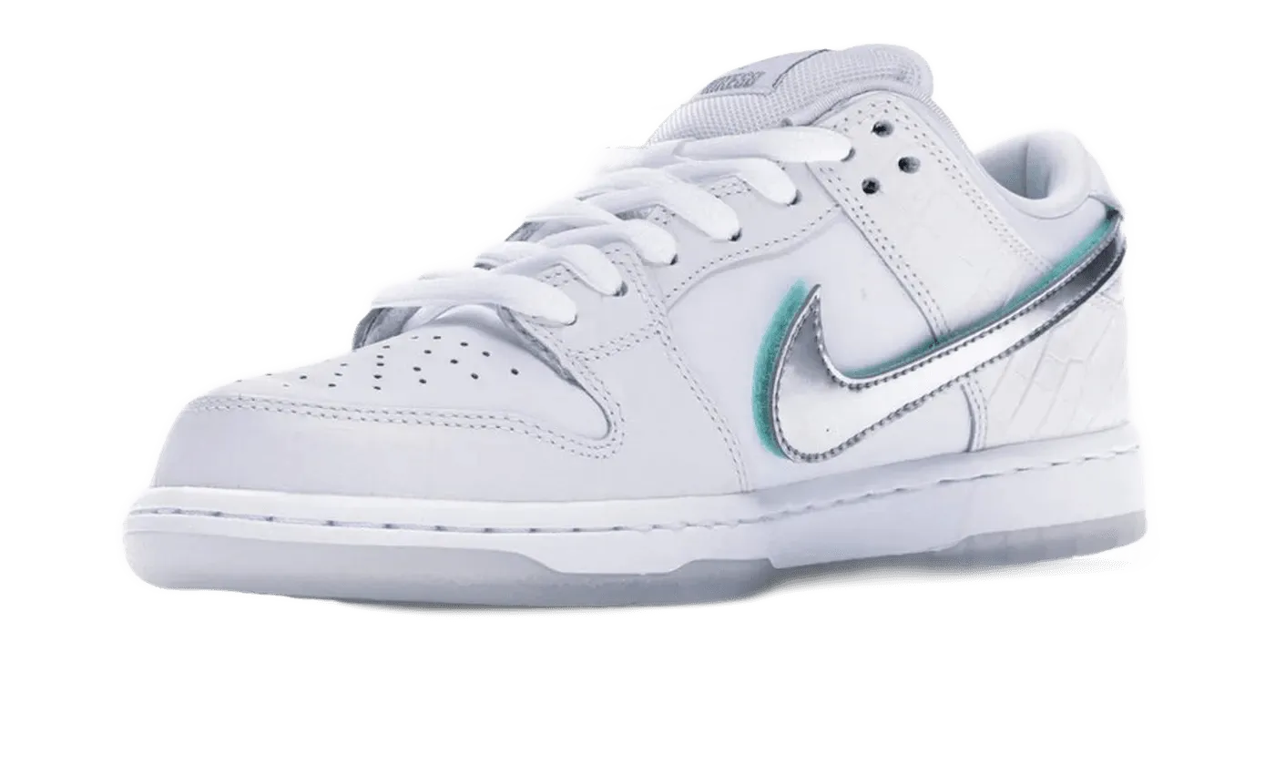Elastic Gore Nike SB Dunk Low Diamond Supply Co. White Diamond