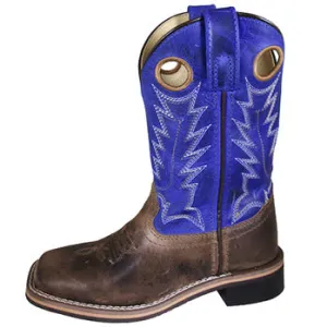 Smoky Mountain Kid's Brown Oil Distressed Blue Top Square Toe