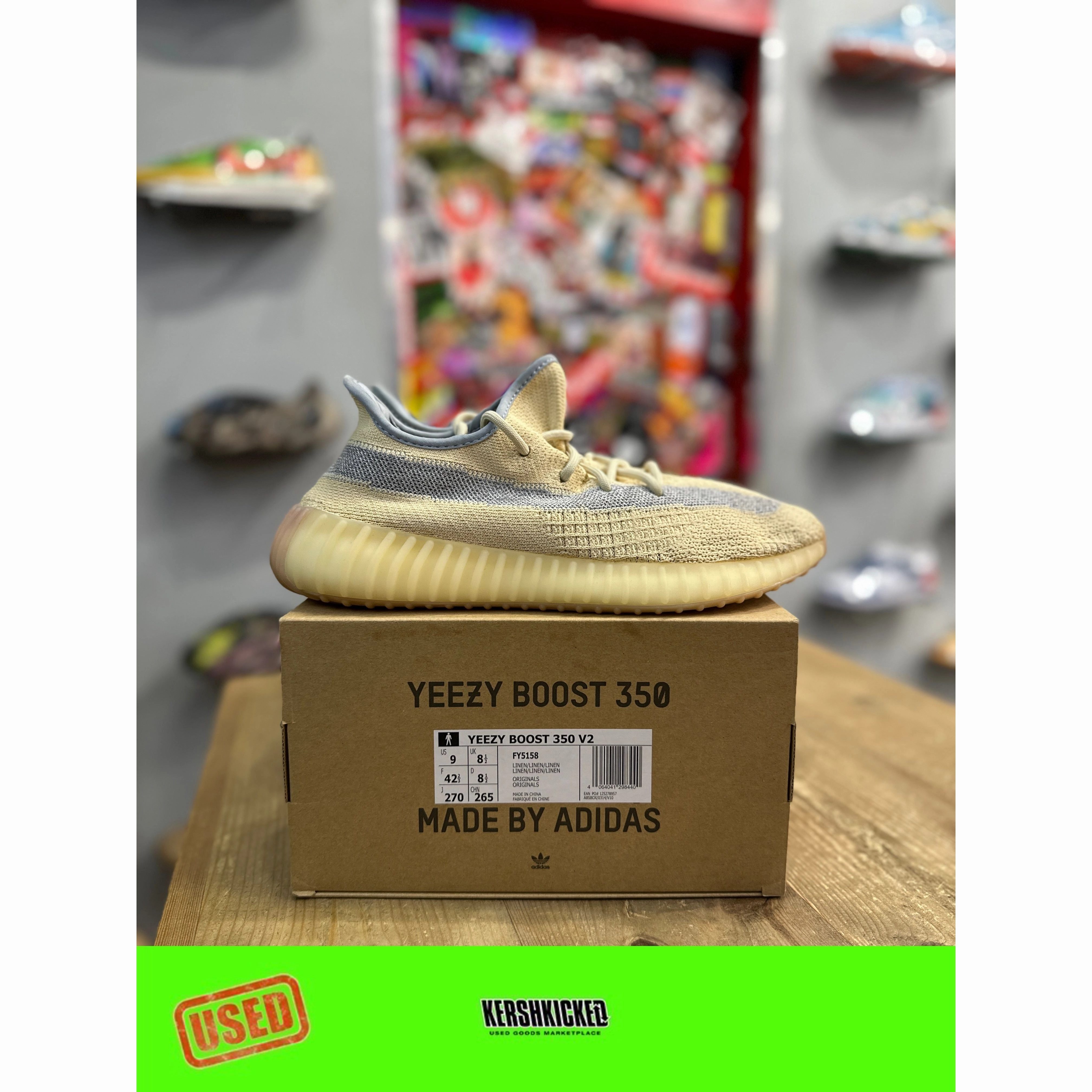 adidas Yeezy Boost 350 V2 Linen UK 8.5 Fashion Comfort Timeless Comfort