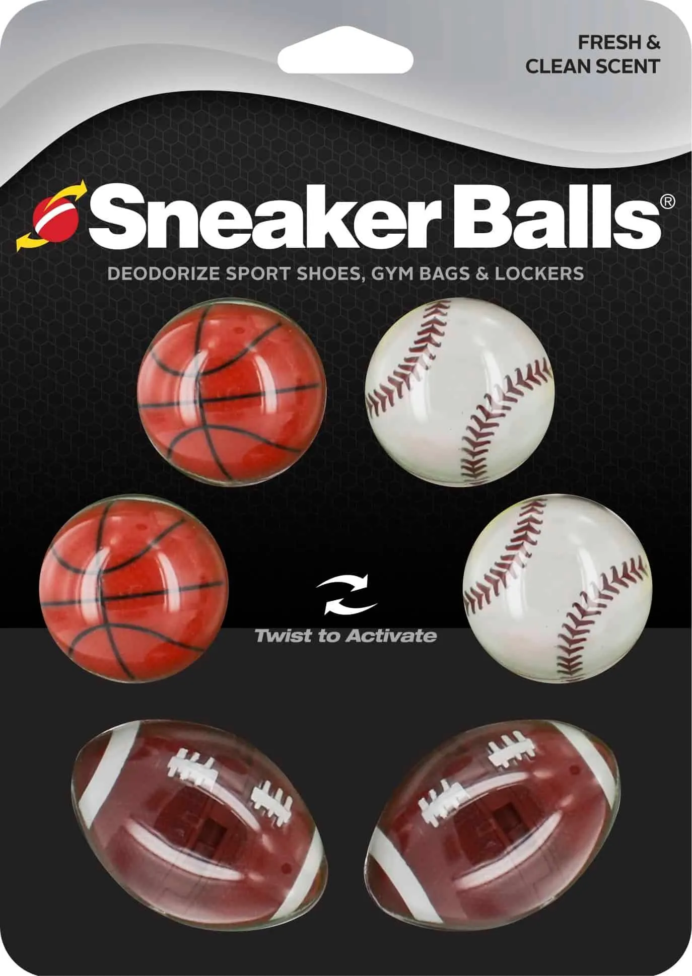Sneaker Balls - Shoe Air Fresheners - Footwear Deodorizer Balls (6 Pack)