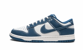Nike Dunk Low Industrial Blue Sashiko Removable Footbed System Ergonomic Heel Counters