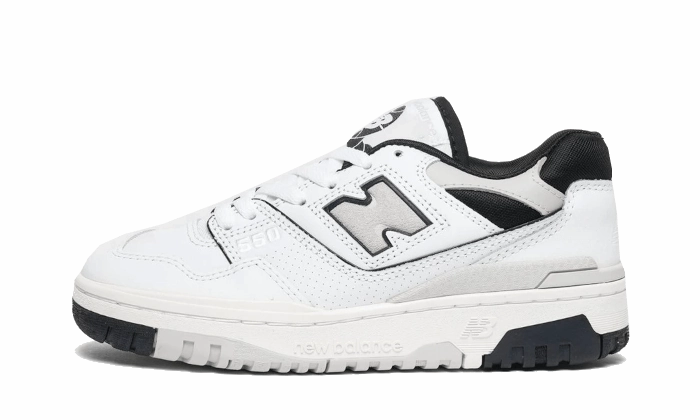 New Balance 550 White Black Grey Comfort Upper Material