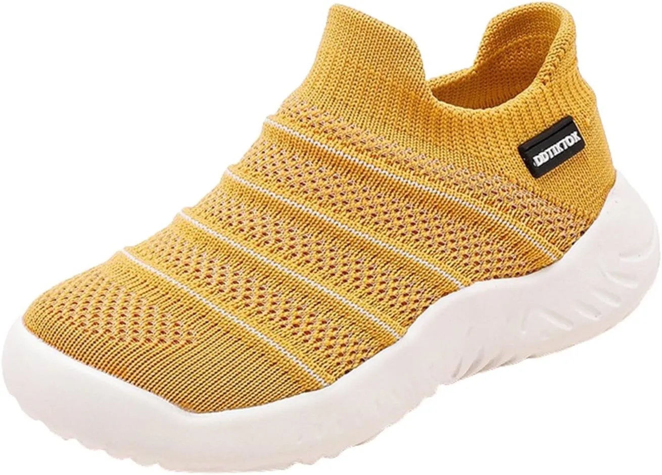 Sneakers for Girls Lightweight Athletic Running Shoes Elastic Breathable Knit School Sports Shoes Slip On Sock Sneakers