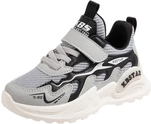 Sneakers for Girls Running Non-Slip Tennis Casual Walking Shoes with Hook and Loop Breathable Mesh Sports Shoes for Kids