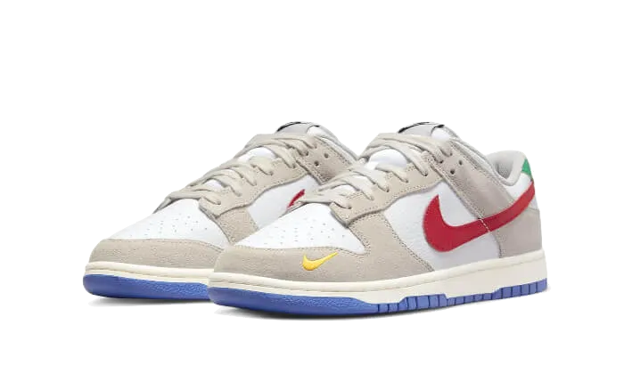 Nike Dunk Low Light Iron Ore Red Blue Natural Cushion
