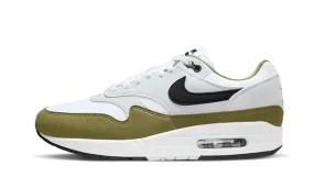 Air Max 1 White Black Medium Olive rainy - day running option Fitness - partner