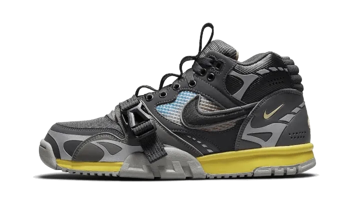 Air Trainer 1 Dark Smoke Grey running in bright colors
