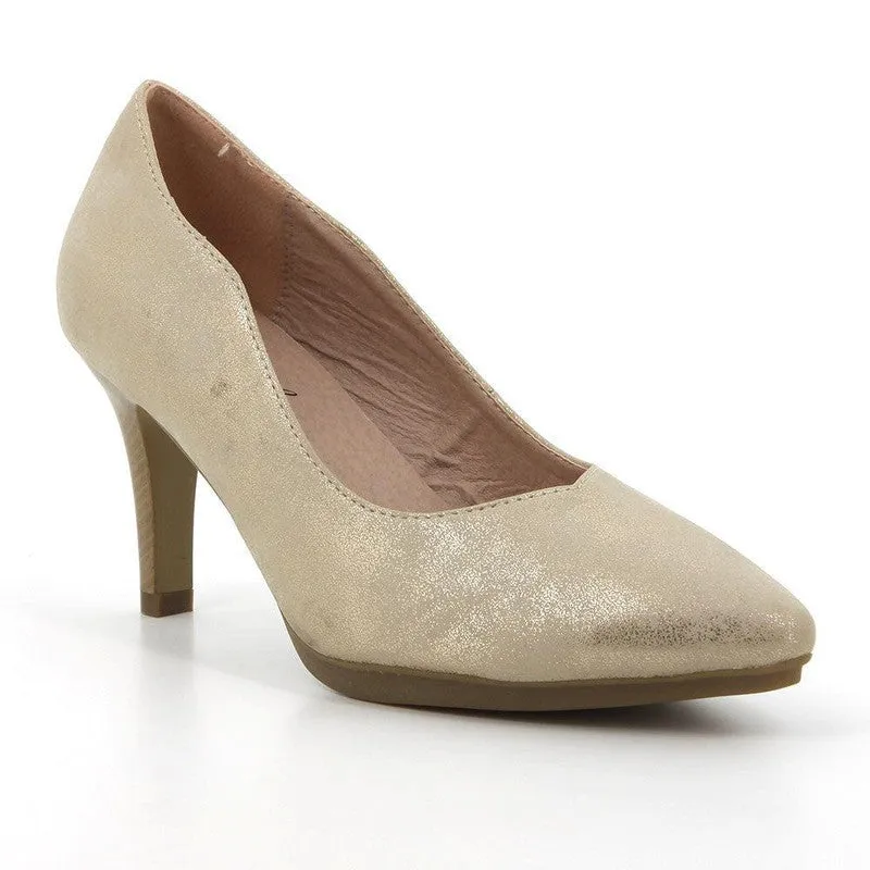 Soft Style Hush Puppies Phillipa Court Heel - Light Gold
