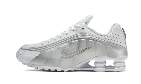 Shox R4 White Metallic Silver rocky shoes padded interior shoes