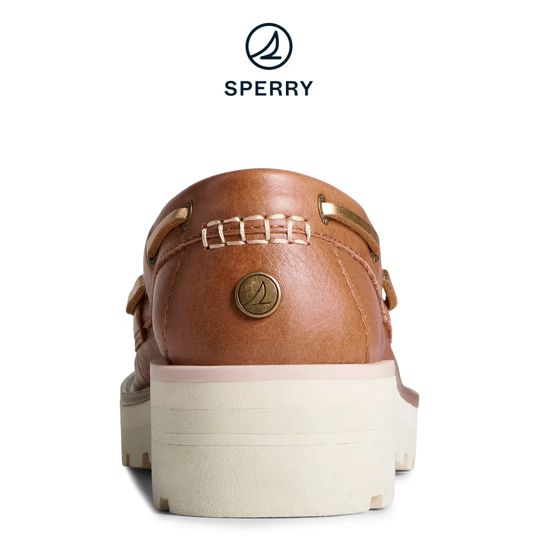 Sperry Women's Chunky 2-Eye Leather Boat Shoe Tan (STS89096)