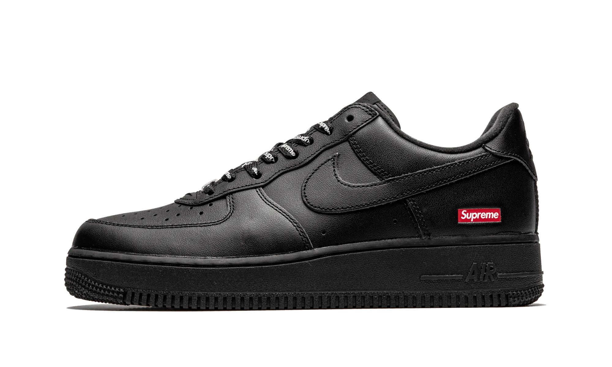 Air Force 1 Low Black Supreme Arch contour